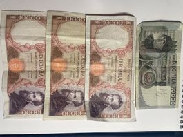 Lot 9 Billets Italie Vintage - 10k Michel-Ange, Colomb,Verdi