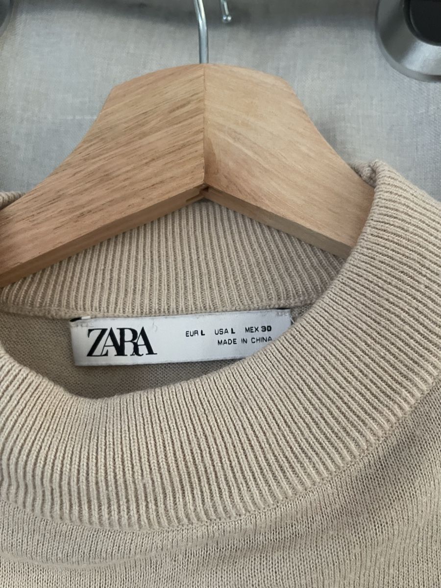 Zara Pullover & Sweatshirts: Zara Strickpullover, beige, Gr. L mit Kaschmir Versand 9.- – Gebraucht aus Meilen von ana9 3