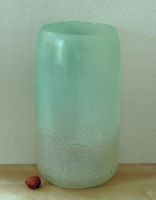 Grand vase Aqua en verre givré, J-Line, Belgique