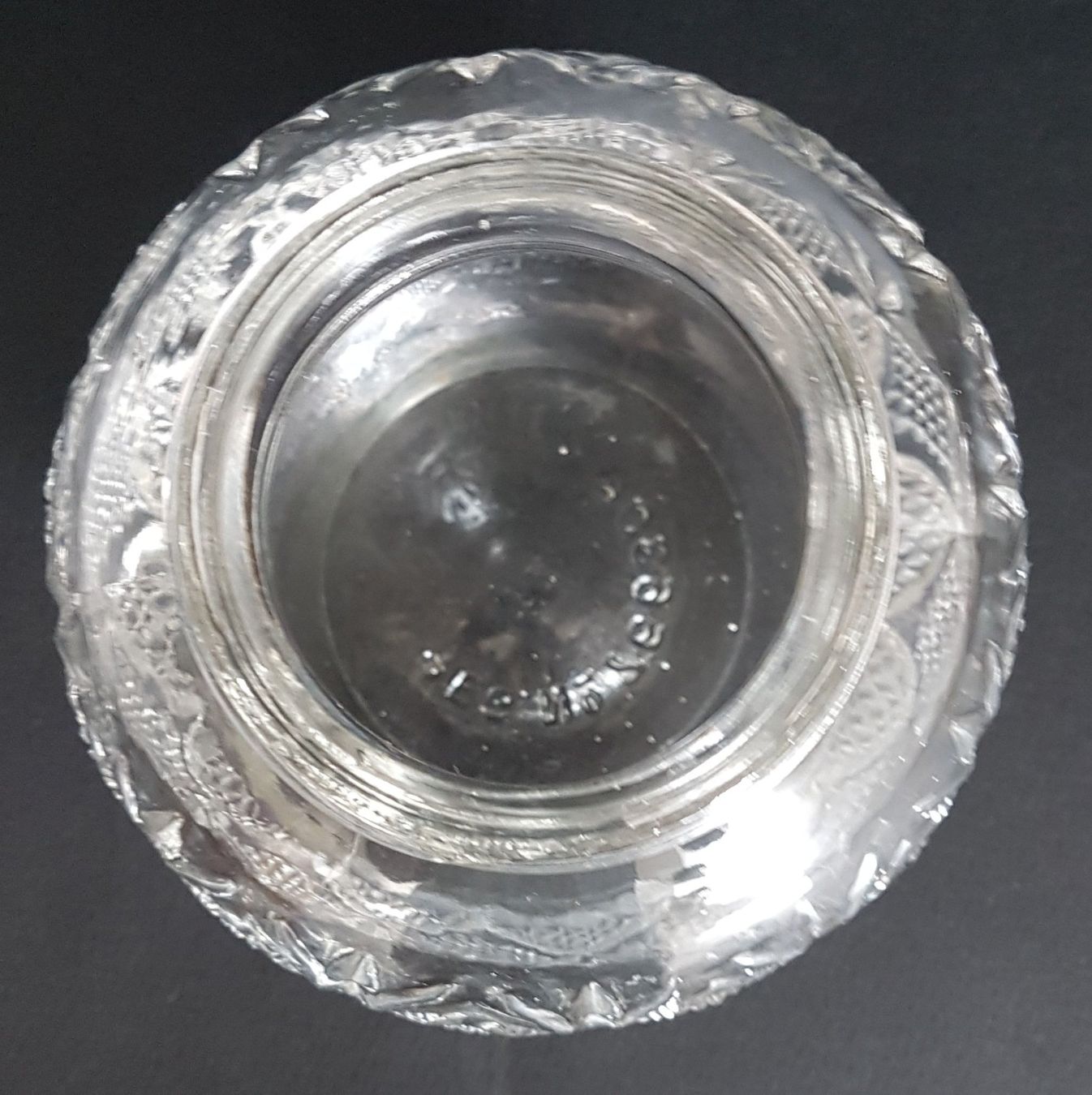 Verres: Antike Vorratsdose aus Glas Fächer Motiv – D'occasion à Kaltbrunn par Condor2 2