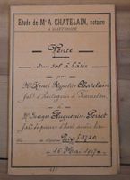 Etude Notaire Saint-Imier Document 1907 Vente de sol