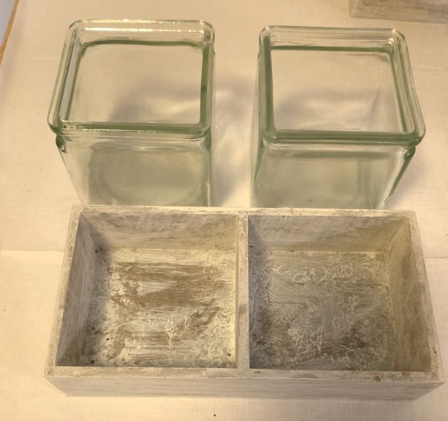 Alle Dekorationen: 2x2 Glasgefässe mit Holztablett Set  – Neu (gemäss Beschreibung) aus Flaach von ker_6ml7 2