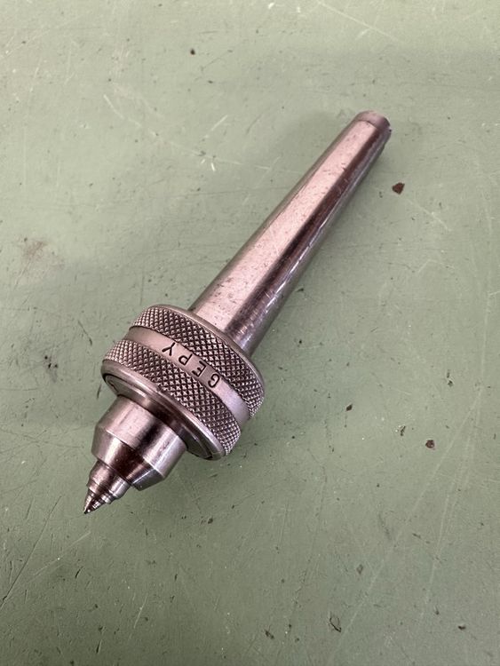 Produktbild von PAULIMOT Mitlaufende Mini-Zentrierspitze MK1 – Gehärtet, 60° Spitzenwinkel Für Drehbank