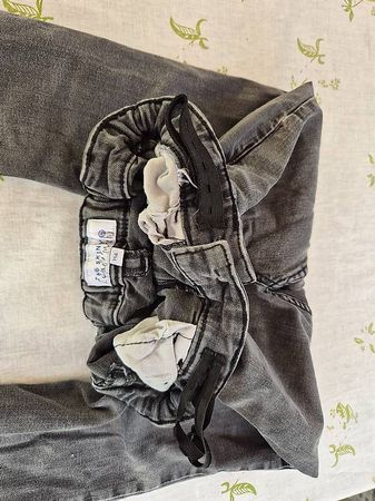 Jeans, Grau, Grösse 128/134