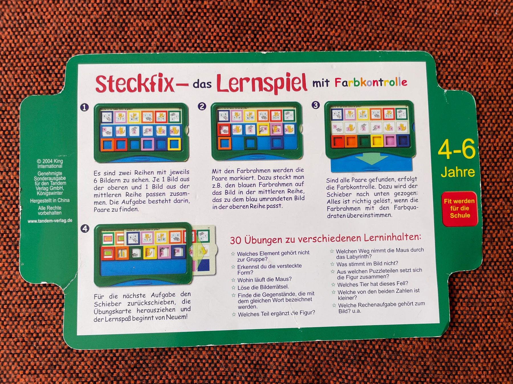 Giochi: Steckfix-Lernspiel – Usato da Lohn-Ammannsegg venduto da elch_55 2