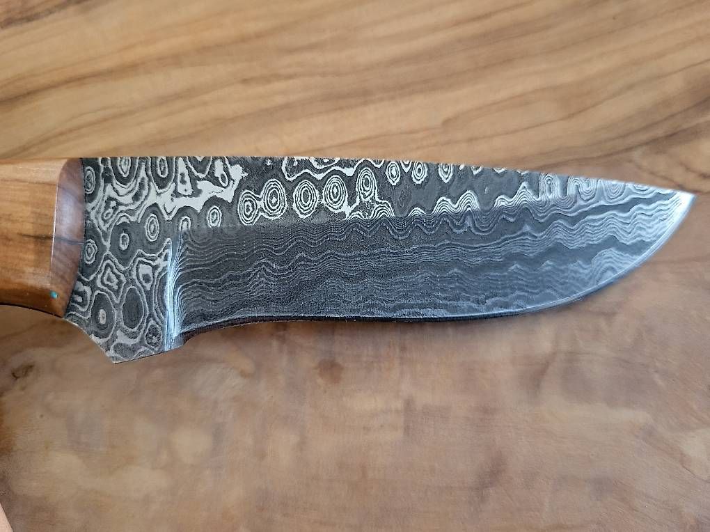 Accessori: Damast Jagdmesser mit Lederscheide Hand Made – Usato da Oberglatt ZH venduto da watchkurt 2