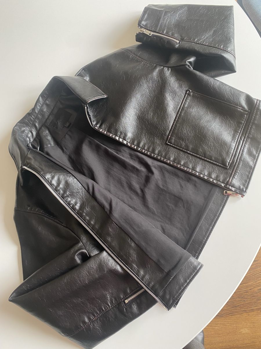 Zara Giacche: Kunstlederjacke schwarz-braun Retrostil – Nuovo (secondo la descrizione) da Zürich venduto da Malini0364 2