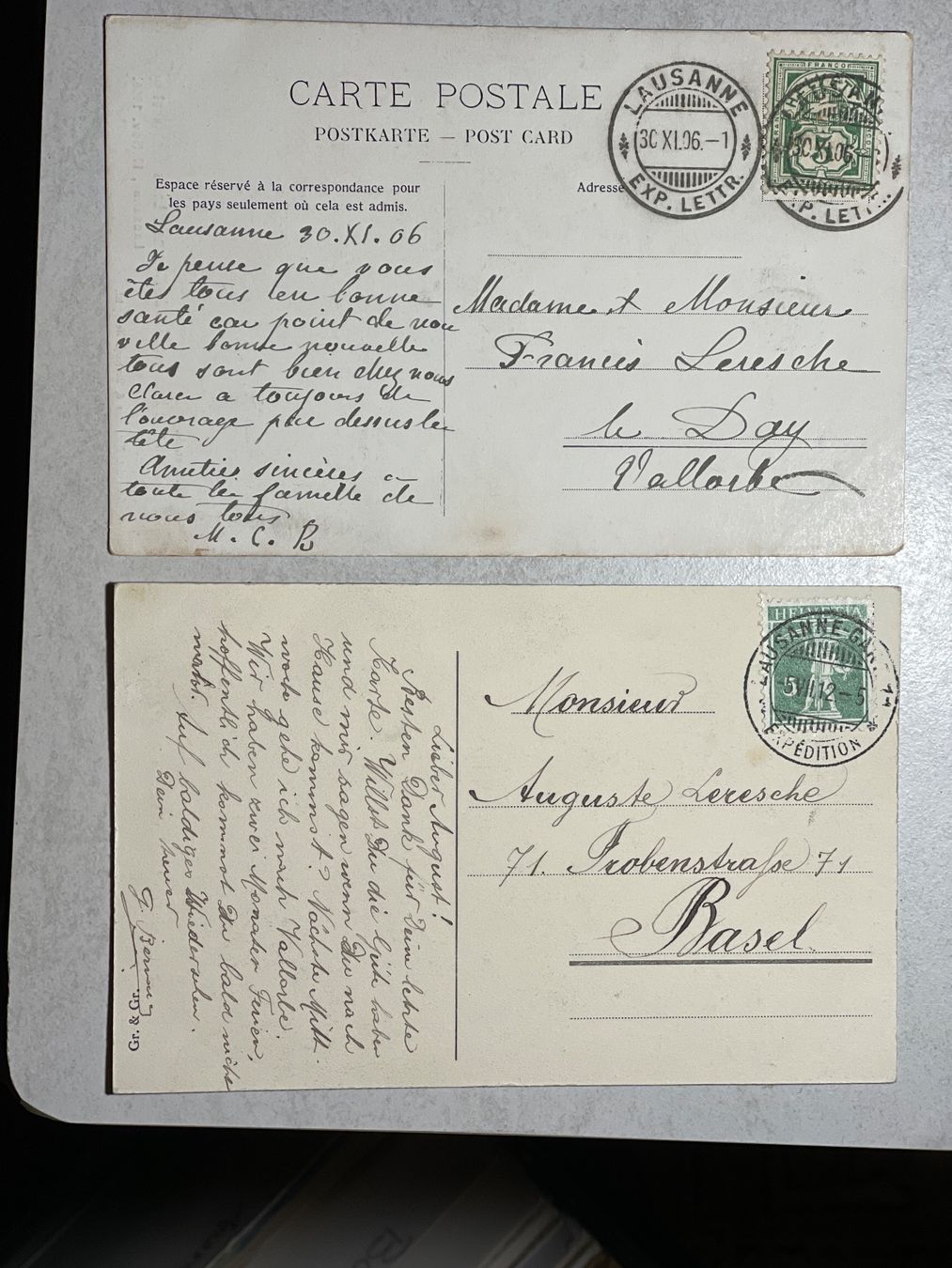 Cartoline postali: Lausanne,Monument Louis Ruchonnet Denkmal, – Usato da Strengelbach venduto da Aschatan5 1