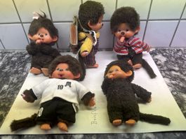 Monchhichi 5 Stück Original.