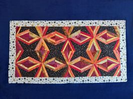 Patchwork Quilt "Kometenschweif" Unikat 115 x 63 cm