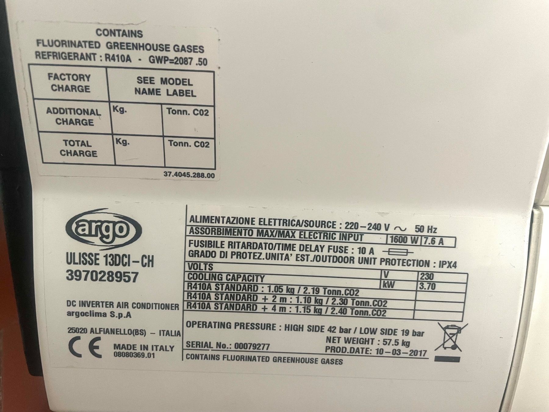 Argo Climatiseurs: Klimagerät Split Argo Ulisse 13 DCI – D'occasion à zürich par Zorasarah 4