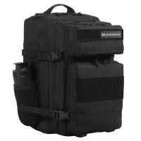 Taktischer Rucksack, viel Stauraum, schwarz 45l