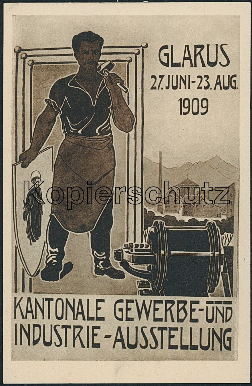 Cartoline postali: GLS Glarus - Ausstellung - Litho – Nuovo (secondo la descrizione) da Schindellegi venduto da dolpitz