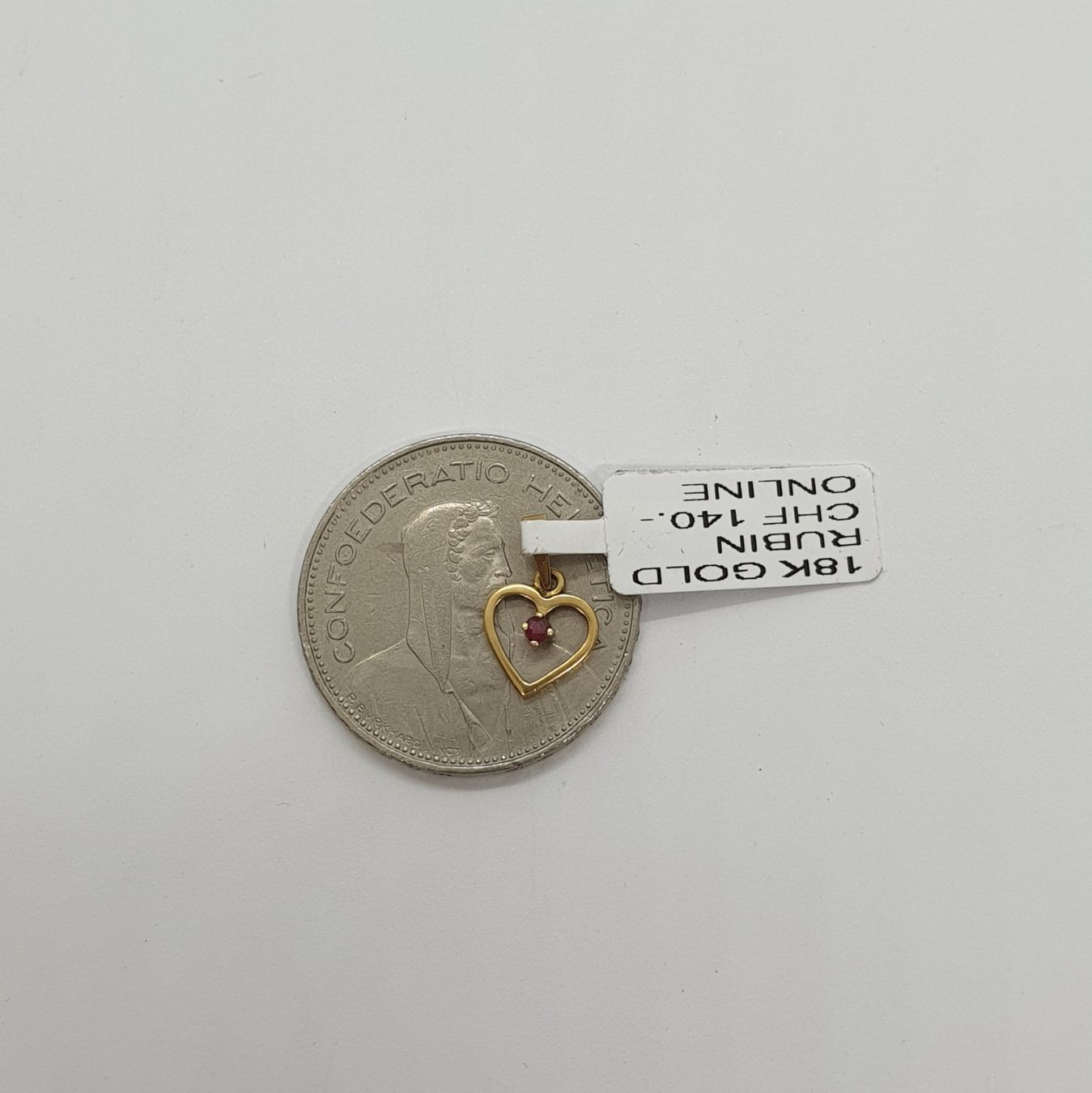 Ciondoli: Echt 18K Gold - Rubin Anhänger – Usato da Luzern venduto da Luzern-Goldhaus 3