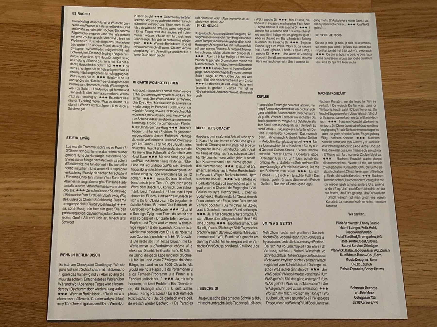 Schallplatten: Polo Hofer. 1990. Eden – Gebraucht aus Faulensee von Mizuno06 3