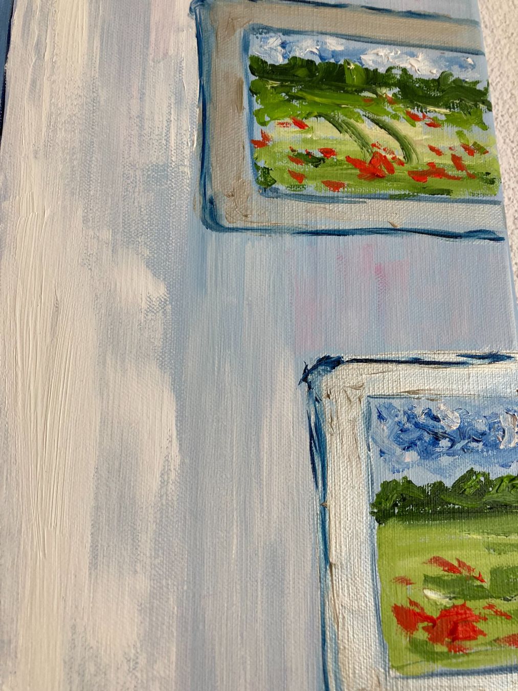 Dipinti: Original Ölgemälde "Blauer Raum" – Kunst Interior – Nuovo (secondo la descrizione) da Cham venduto da Felha 9
