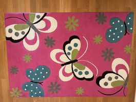 Kinderteppich Schmetterlinge 70X120 cm Fuchsia - Paco Home