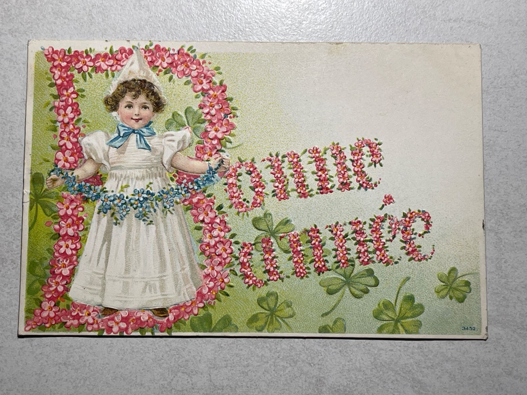 Cartoline postali: Buchstaben Postkarte "B-onne Année", Glücksklee – Usato da Strengelbach venduto da Aschatan5