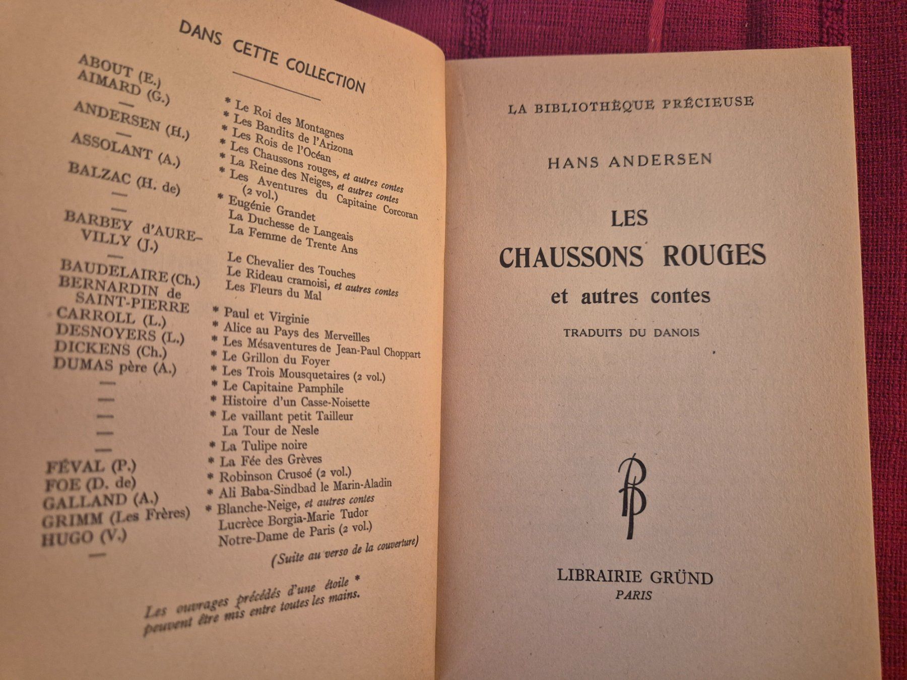 Livres: Les Chaussons rouges – Hans Andersen – D'occasion à Lausanne par lugia1998 2