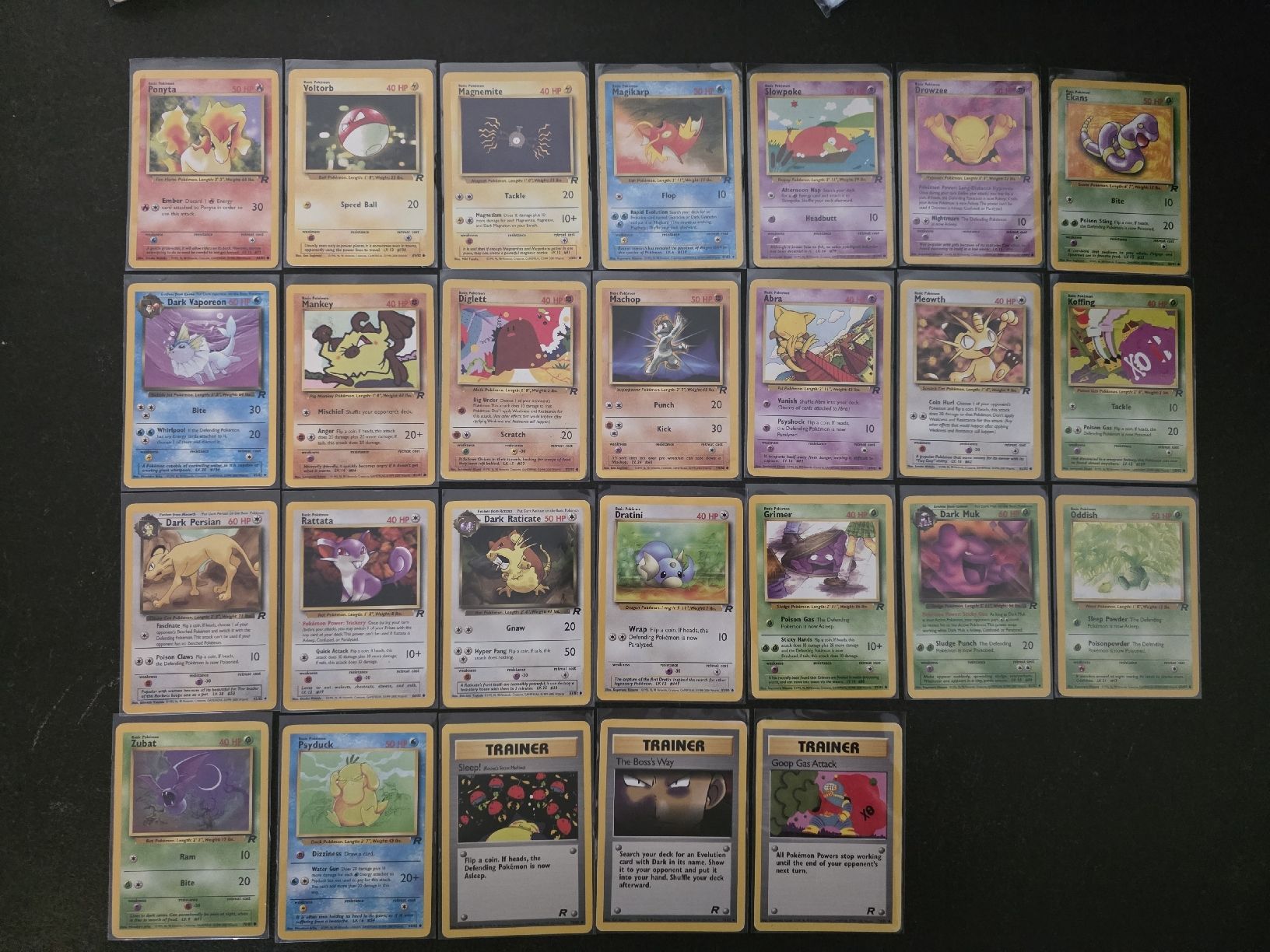 Pokémon Sammelbilder & Trading cards: Pokemon Team Rocket Vintage Base Set 26 Karten Englisch – Gebraucht aus Kriens von Dante07