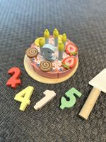 Wooden Play Birthday Cake with Candles & Numbers - Fun for K