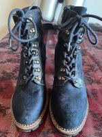 Bottines en daim, à lacets, bleu marine, taille 38