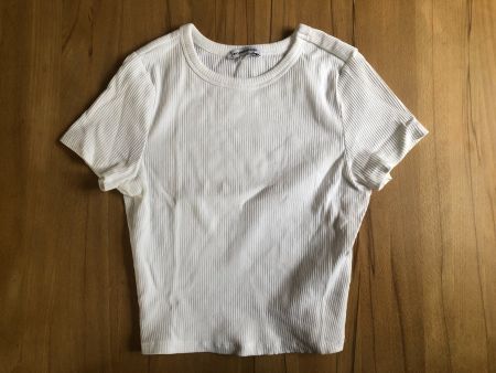 Clockhouse Crop Top Weiss – Grösse M – Ripp-Optik – Top!