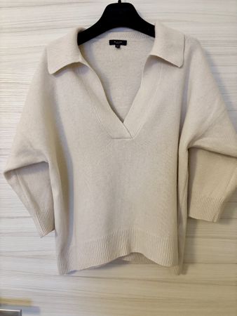 Massimo Dutti Cashmere Blend Sweater, Size M, Cream