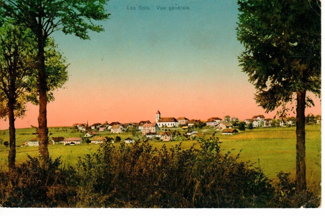 Ansichtskarten: Les Bois 1919 – Gebraucht aus Wolhusen von Curver9