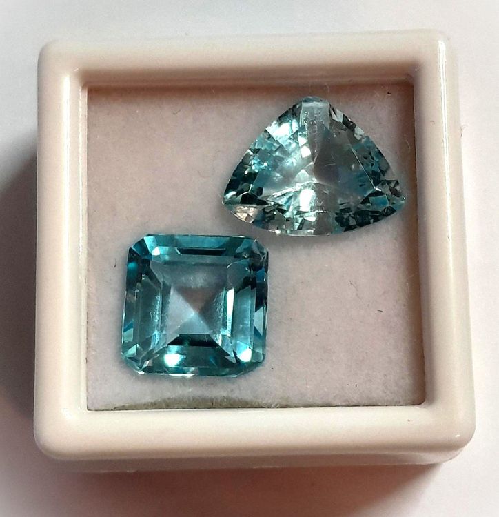 Bague London sertie d'une topaze bleue en or 18 carats - En vente sur Fr