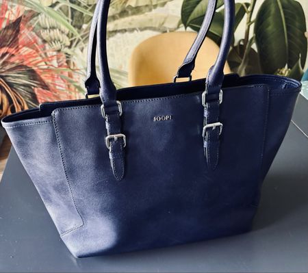 Elegant JOOP! Navy Blue Leather Tote Bag ! 👜💙