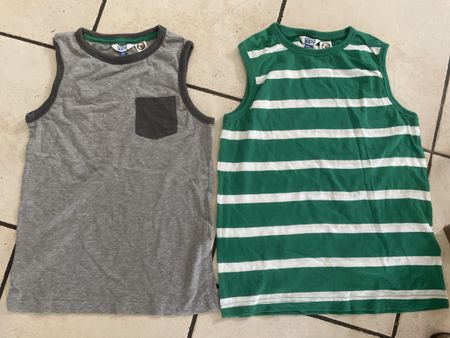 2 neue Migros Sommertops Gr. 140, ärmellos, super Zustand!