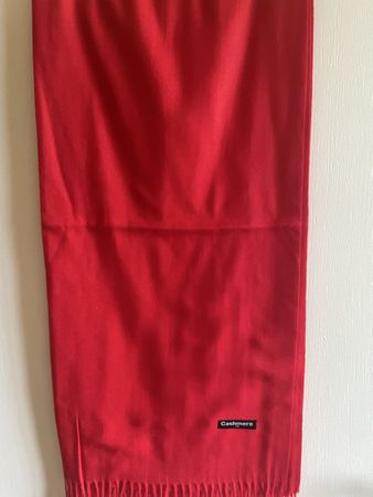Red Cashmere Scarf XL Beautiful New