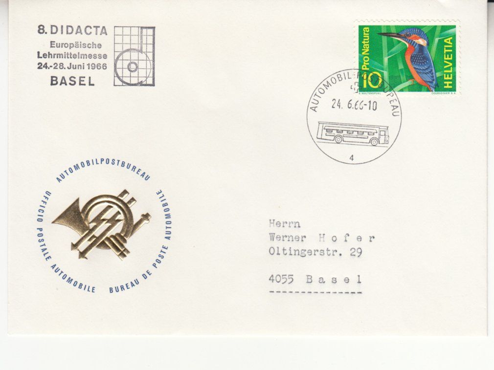Alle Briefmarken: Sonderstempel A. 1017 Didacta Basel 1966 – Gebraucht aus Bürglen TG von StampGraf