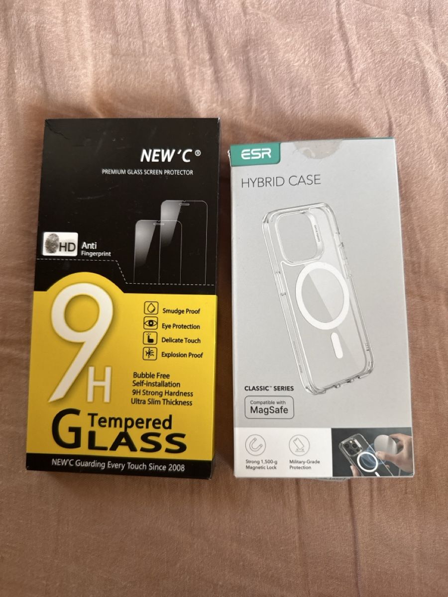 Lackretusche & Schutzfolien: Set Handyhülle und Premium Panzerglas für Iphone 15 pro – Neu und originalverpackt aus Hettlingen von lau_9hnp