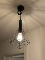 Deckenlampe Metall schwarz Diamantform neuwertig