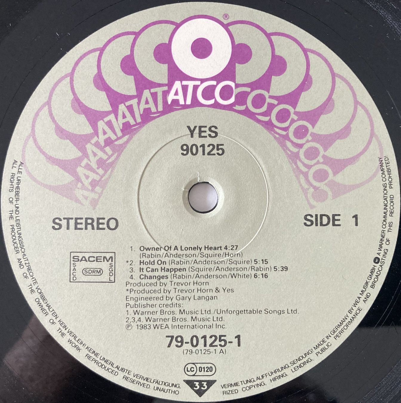 Schallplatten: YES - 90125 – Gebraucht aus Bottens von hotter-than-hell 3