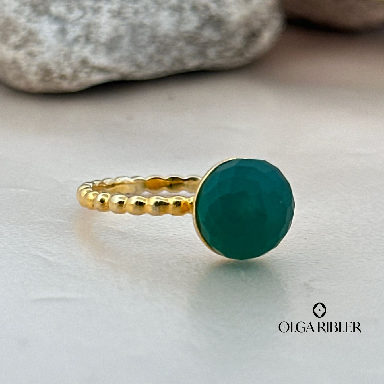 Olga Ribler Ringe: Silber Bubble-Ring mit grünem Onyx Grösse 52 – Neu (gemäss Beschreibung) aus Luzern von byolgaribleroutlet 6
