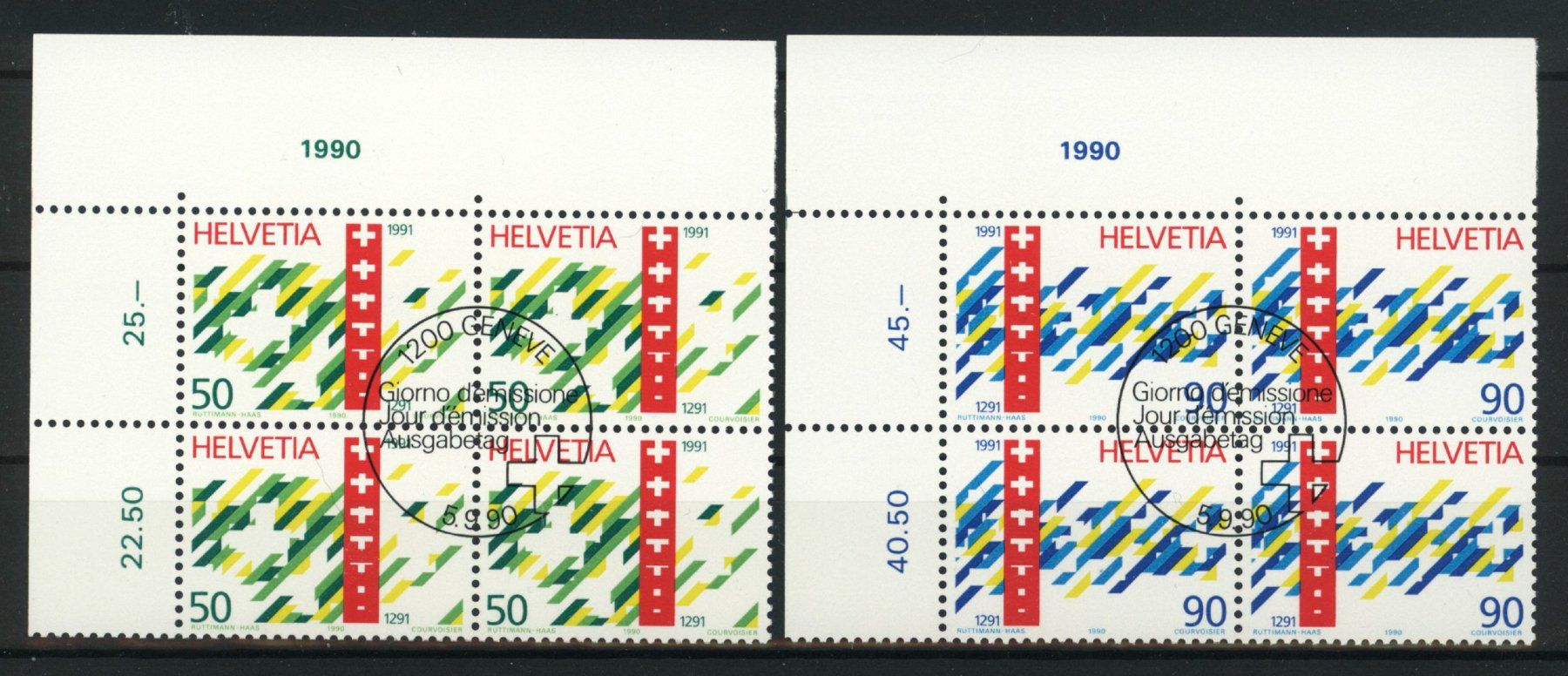 Tutti i francobolli: 1990, Sonderpostmarken, Viererblöcke, ET – Usato da Willisau venduto da Vollstempel