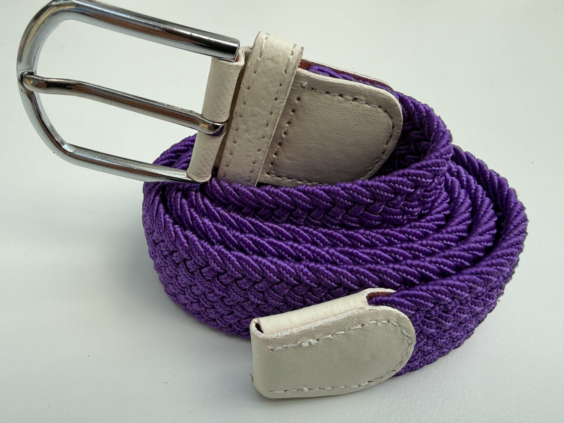 Cinture: elastisch geflochtener Gürtel Gurt, FABRIKNEU, violett – Nuovo e nell'imballaggio originale da Unterengstringen venduto da Tnovus