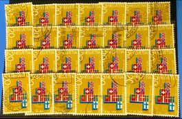 Nr.447 Werbe und Gedenkmarken EFTA Steckkarte mit Stempel