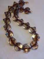 Top Vintage Lucite Plexiglas Muschel Halskette Collier