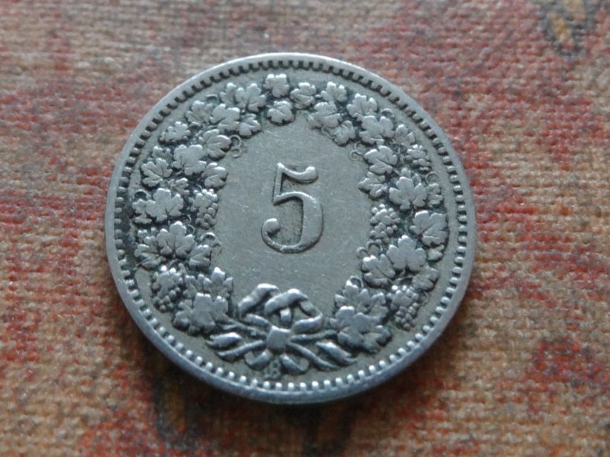 Tutti le monete: 5 Rp. 1891  (B) – Usato da Romanel-sur-Lausanne venduto da Swift13 1
