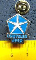 CHRYSLER JEEP AUTO LOGO  GEPRÄGT SILBRIG KLEIN-FEIN-EDEL