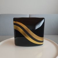80er J. Rosenthal " Helmut Drexler "Gold Schwarz Kissenvase