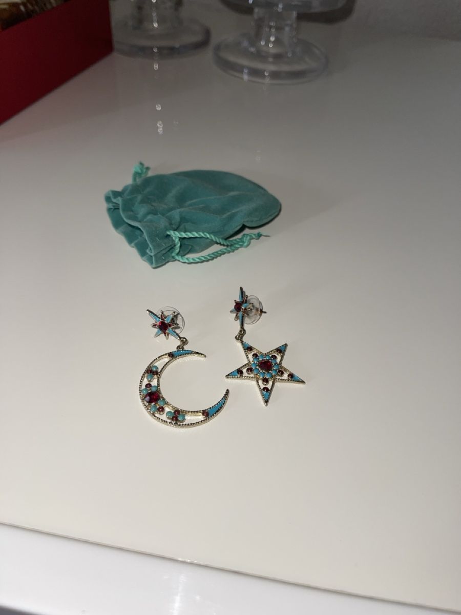 Orecchini pendenti & Orecchini a lobo: Mond & Sterne Ohrringe - Türkis & Gold - Statement – Nuovo e nell'imballaggio originale da Zug venduto da Leerminschrank