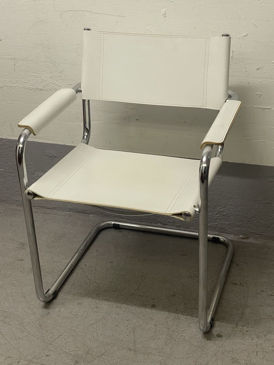 Stühle: Vintage freischwingerstuhl weiss – Gebraucht aus Zürich von Vintage-1993 1