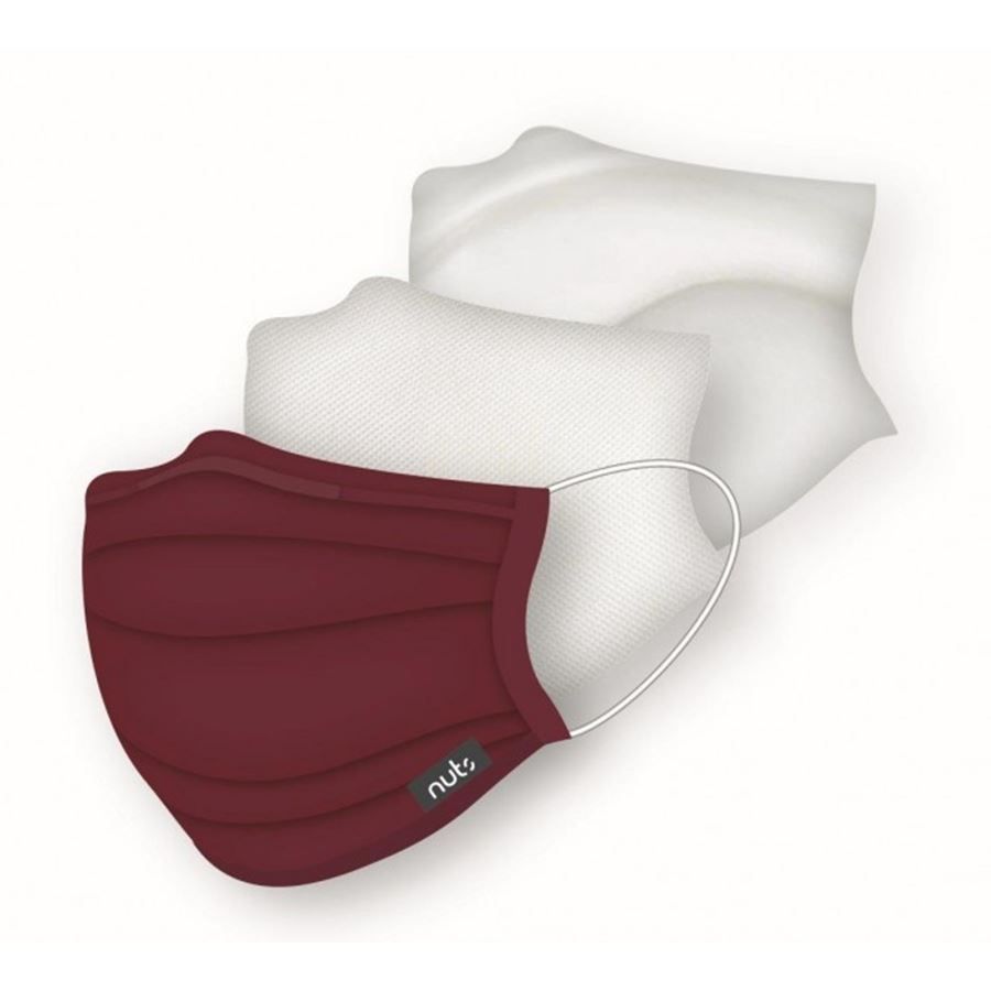 Protezione per viso e udito: Textilmaske Nuts Heiq Viroblock rot – Nuovo e nell'imballaggio originale da Wettingen venduto da kochshop 1