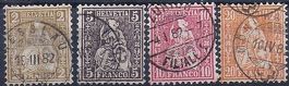 HELVETIA ASSISE No. 44 à 46 + 48