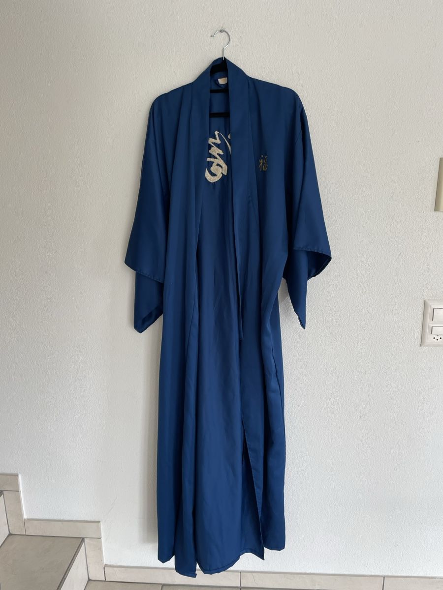 Kimono: JAPANESE KIMONO LONG CLASSIC - NAVY BLUE – Usato da Richterswil venduto da Prangins9 4